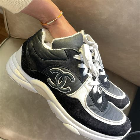 chanel women trainers|Chanel trainers black and white.